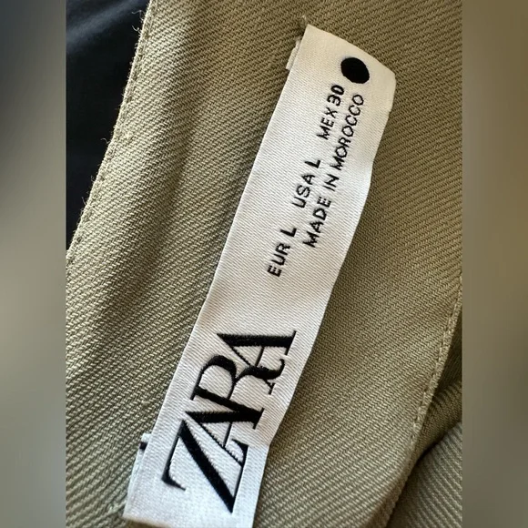 ZARA WOMAN NWT ASYMMETRICAL LINEN BLEND DRESS SIZE LARGE - Picture 5 of 7